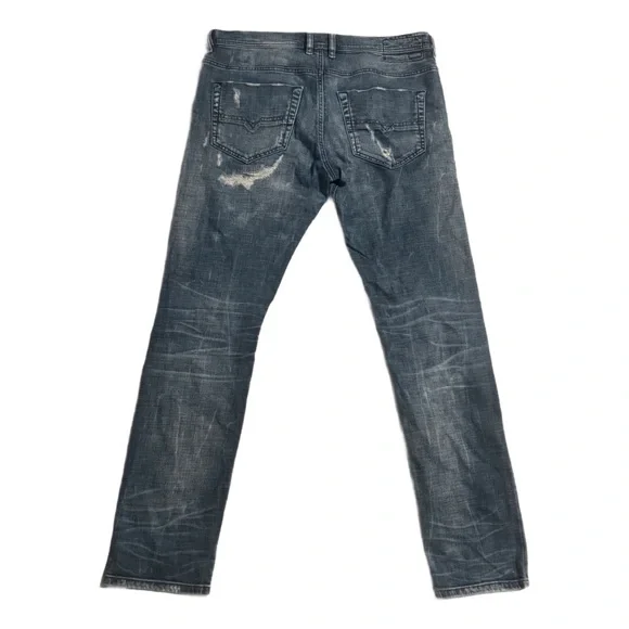 Men's Diesel Grunge Distressed Jeans Sz 33 - Picture 3 of 9